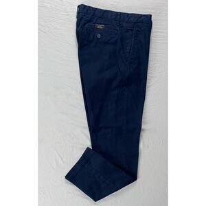 Banana Republic Slim Fit 'Lived-In' Flat Front Chino Pants. Washed Navy, 32X29.